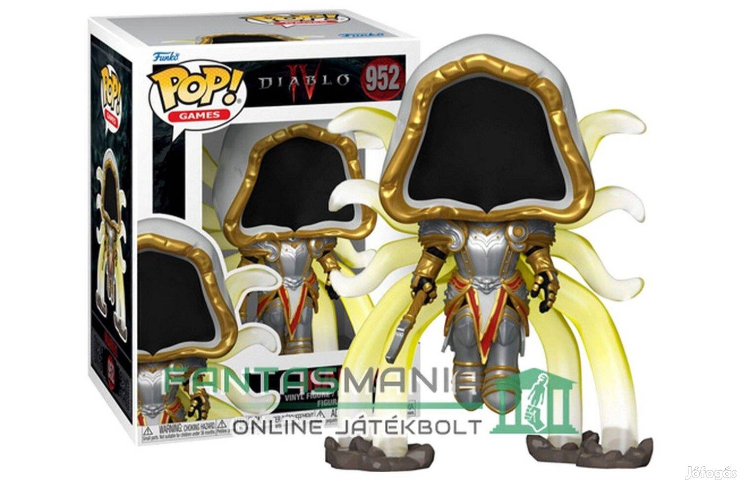 10cmes Funko POP 952 Diablo 4 figura - Inarius angyal fény szárnyakkal