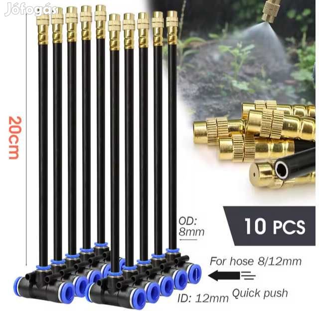 10db 20cm-es Szórószár 12mm-es Vízcsőhöz T-eloszt. (5860)