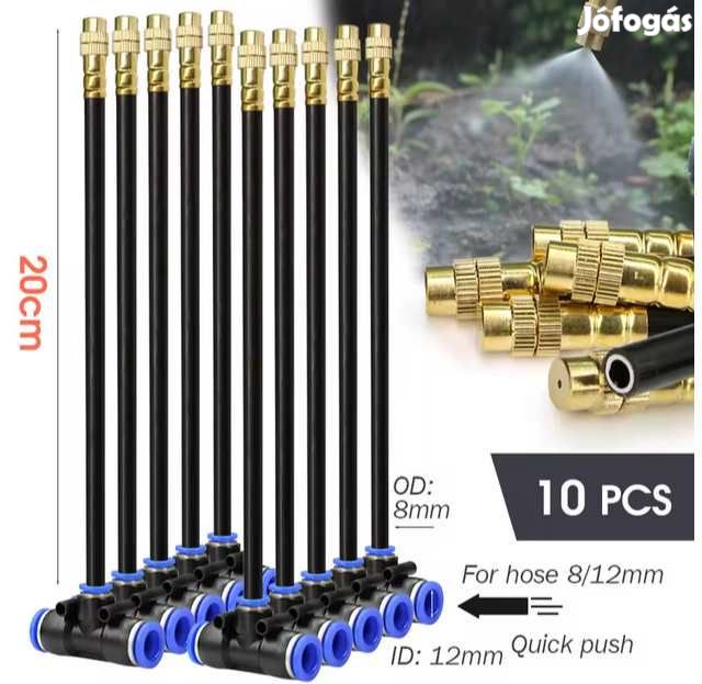 10db 20cm-es Szórószár 12mm-es Vízcsőhöz T-eloszt. (5860)