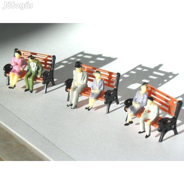 10db Ember Figura Makett ( Ülő ) 1:87 / HO H0 Terepasztal
