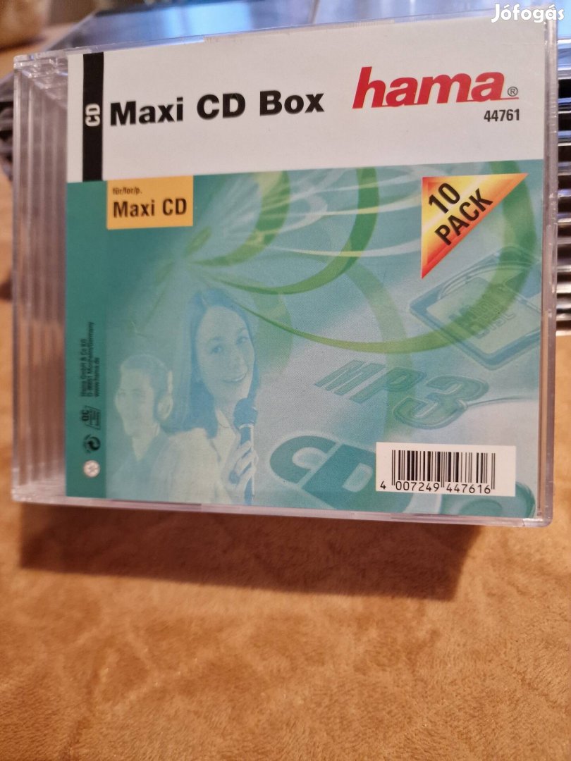 10db Maxi CD tartó, tok. Hama márkájú. Új!!!