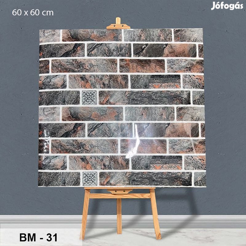 10db. 3D Márványhatású Öntapadós fali Csempe BM31 60x60cm (5736)