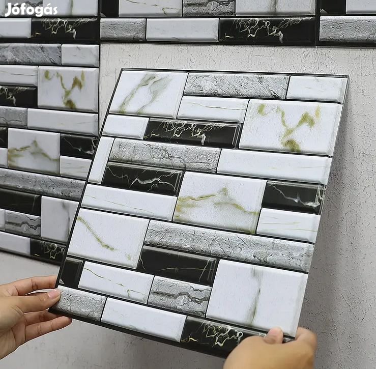 10db. 3D kőhatású Öntapadós fali Csempe AB01 30x30cm 5mm (5995)