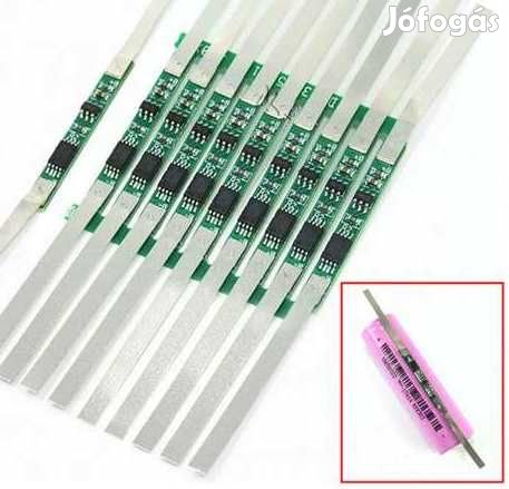 10db. BMS 1S 3,7V 3A Li-Ion Akkuvédő Forrasztóvéggel 5146