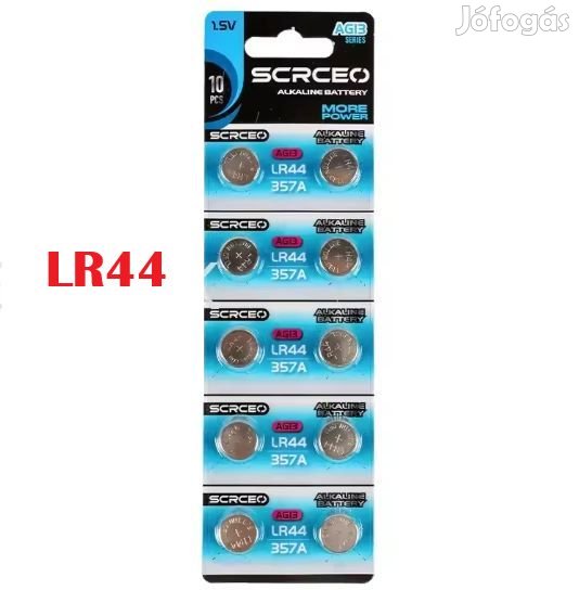 10db.  LR44 / AG13 Lithium LiMnO2 Gombelem  (6069)