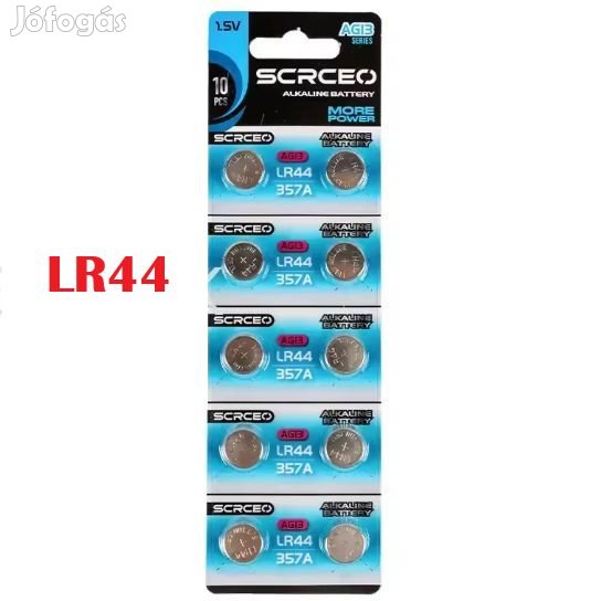 10db.  LR44 / AG13 Lithium LiMnO2 Gombelem  (6069)