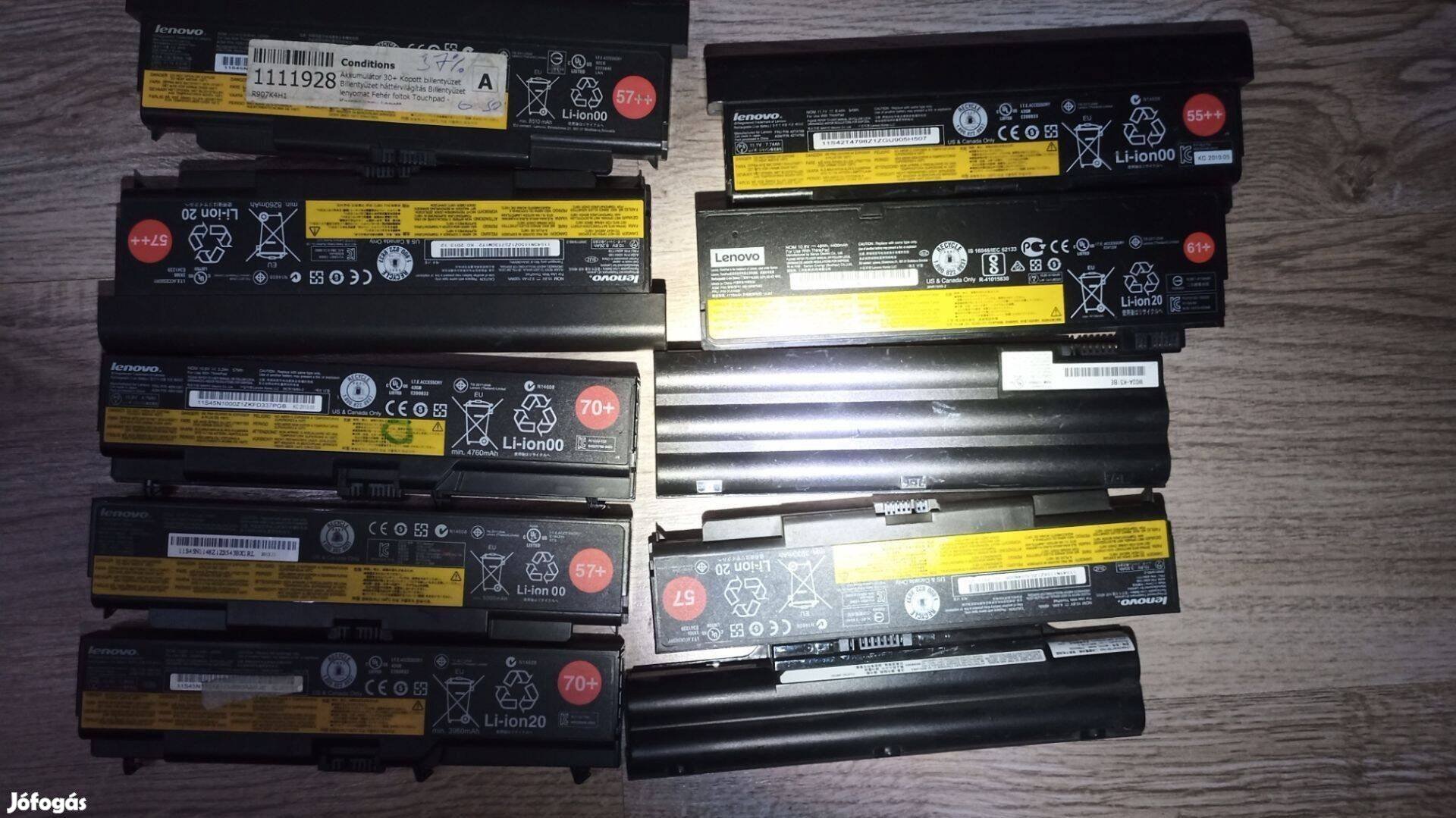 10db laptop lithium akku bontásra ingyen szállítás