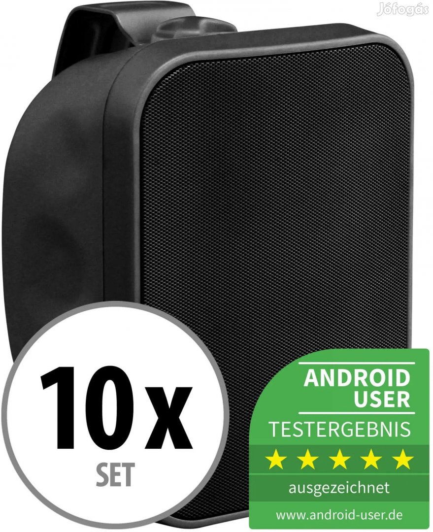 10x Pronomic OLS-5 BK Kültéri Hangszóró Fekete 10x 80 watt