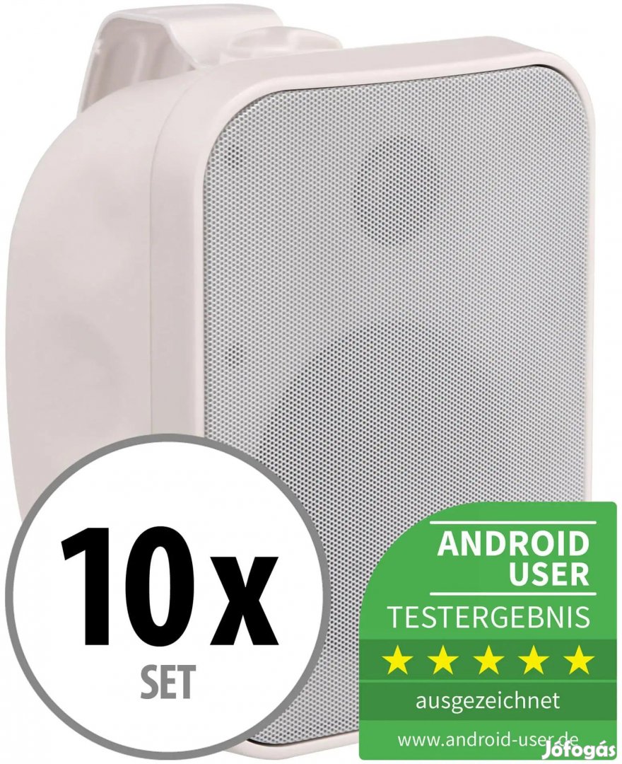 10x Pronomic OLS-5 WH Kültéri Hangszóró Fehér 10x 80 Watt