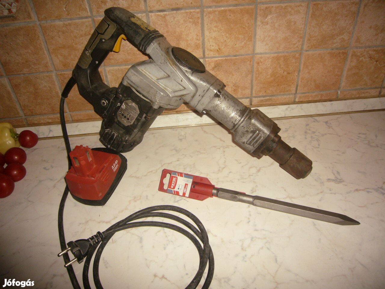 1100W OS Vésőgép HEX 17MM Es Vésőszárral 10 Joule Ütőerő 16000FT