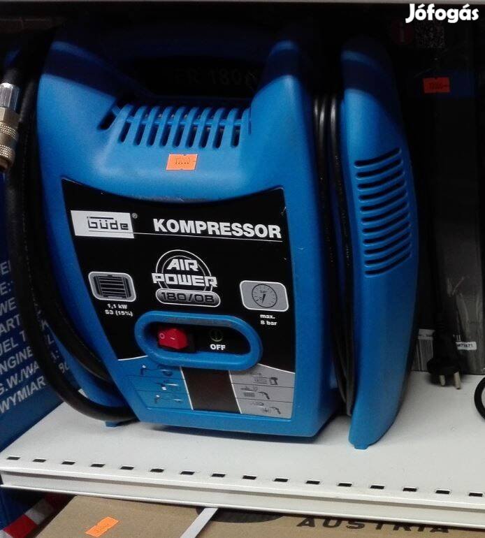 1100W teljesítménnyel, 1 hengeres, olajmentes mini táskakompresszor
