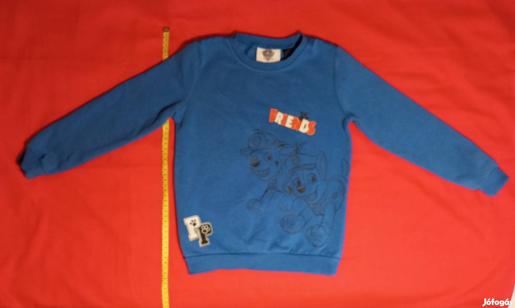 110-116-os Nickelodeon kék polár pulóver, 4-6 éves fiúnak