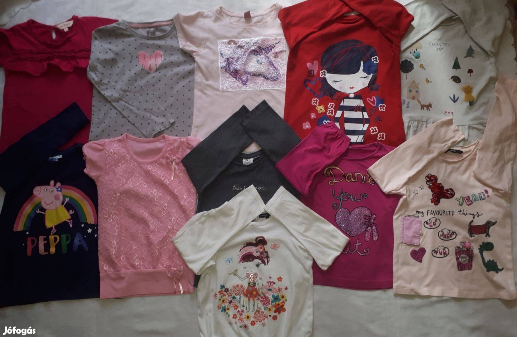110-es 116-os kislány felsők pólók 110 116 Zara Mayoral H&M Disney