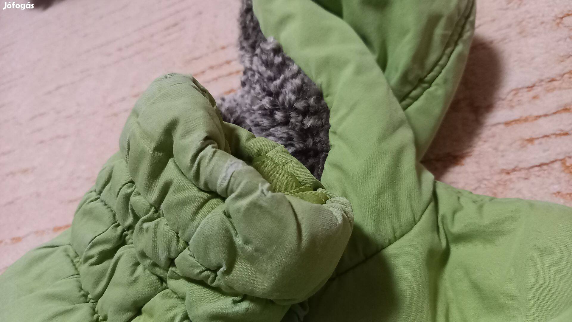 110-es lányos téli gyerek kabát - róka bagoly madár minta - M&S