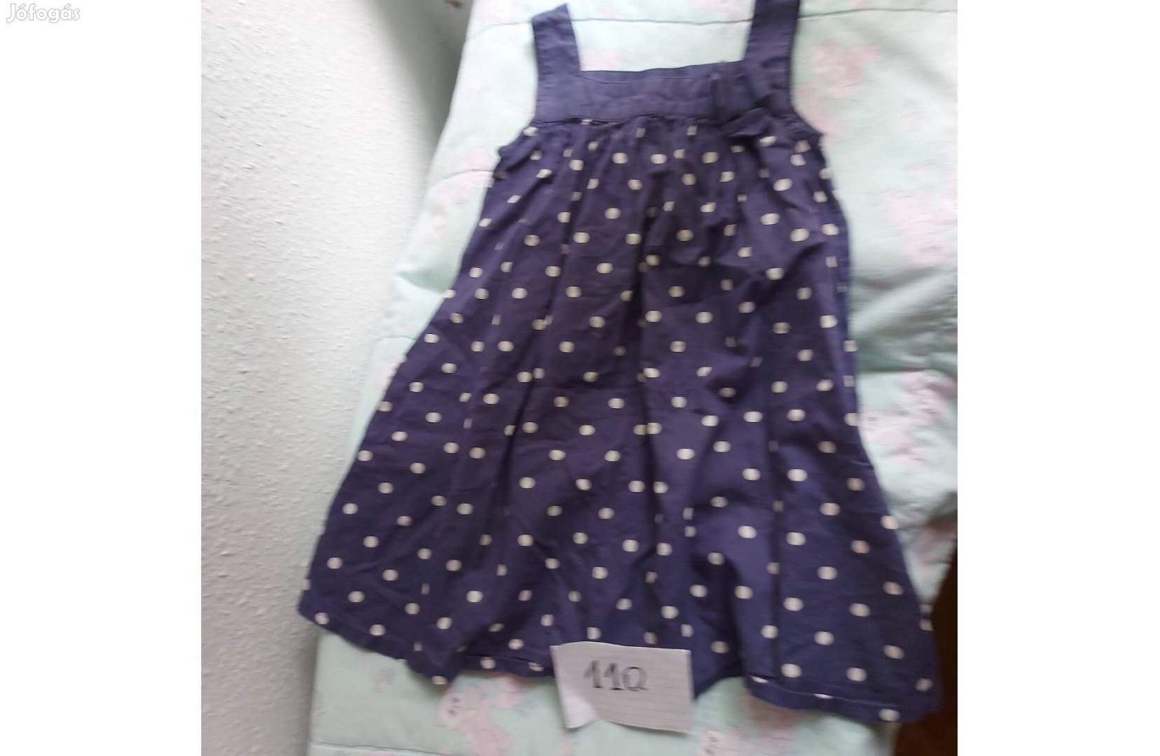 110-es méretű könnyű, szürkéskék színű kislány nyári ruha (H&M)