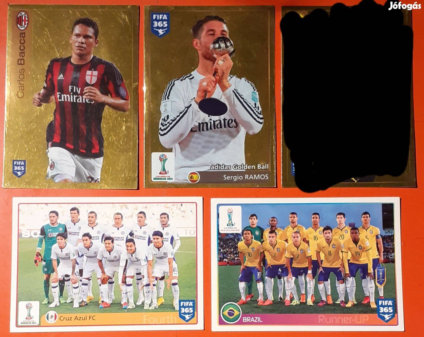 110db vegyes Panini és Topps focis matricák, köztük 2db Messi