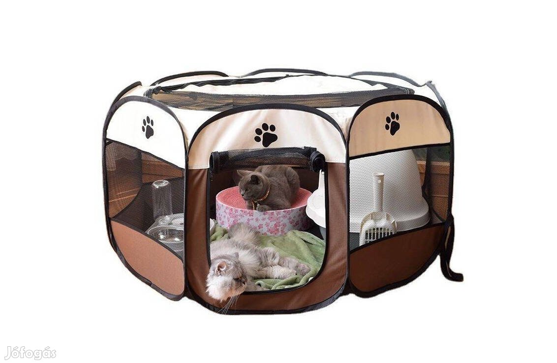 114x114x58cm mobil kutya macska kennel hordozható ketrec - Postázom Is