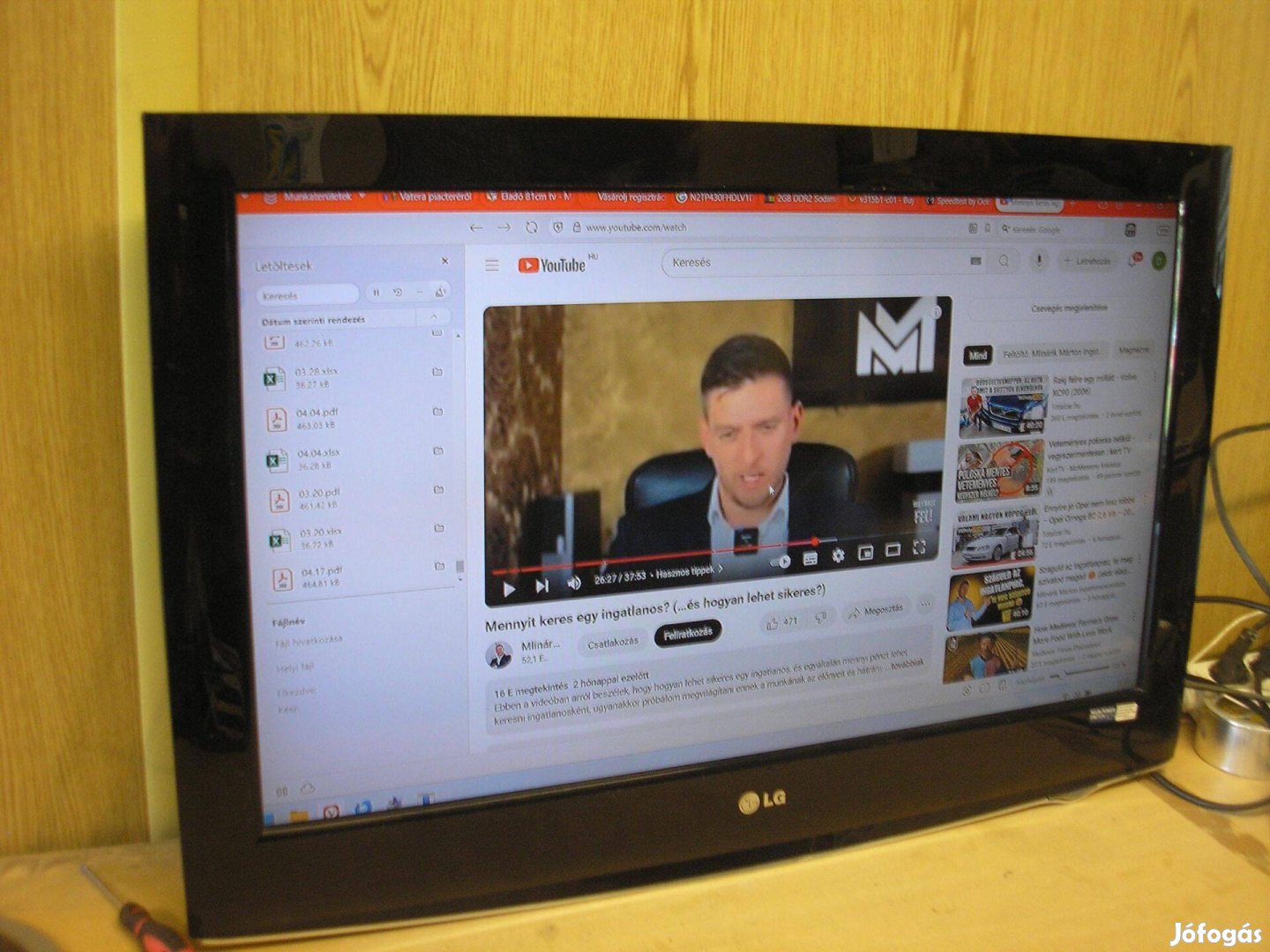 11607 LG 32LH3000 32" 80cm 81cm 82cm LCD TV televízió tévé 3xhdmi DVB-