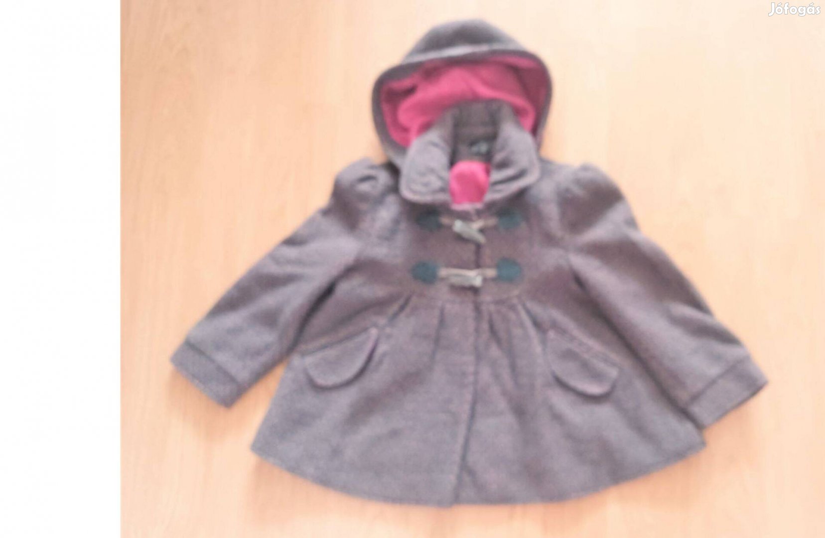 116 F&F cuki pöttyös kapucnis bélelt szövet átmeneti gyerek kabát