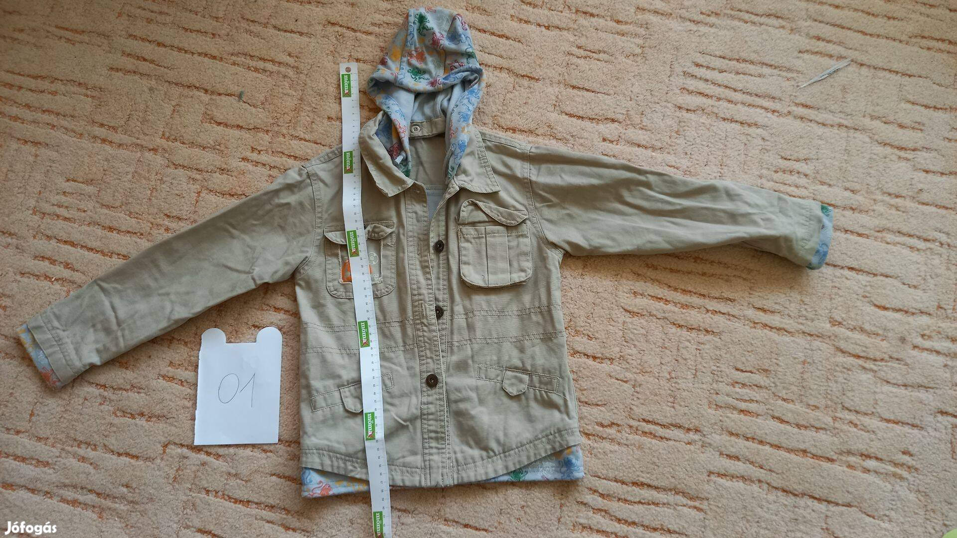 116-os fiú drapp őszi - tavaszi kabát - 116 fiús dzseki