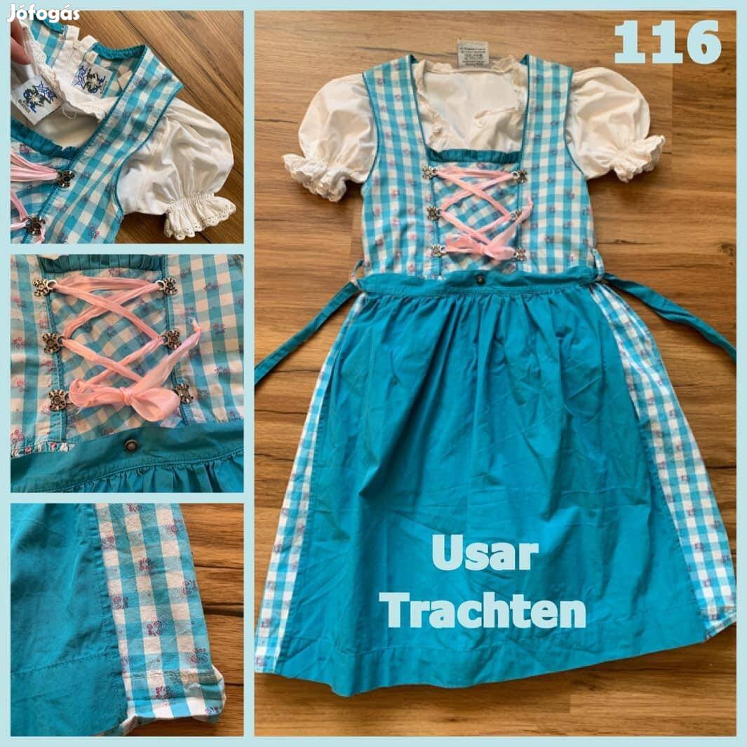 116-os világoskék Dirndl ruha blúzzal /Usar Trachten/