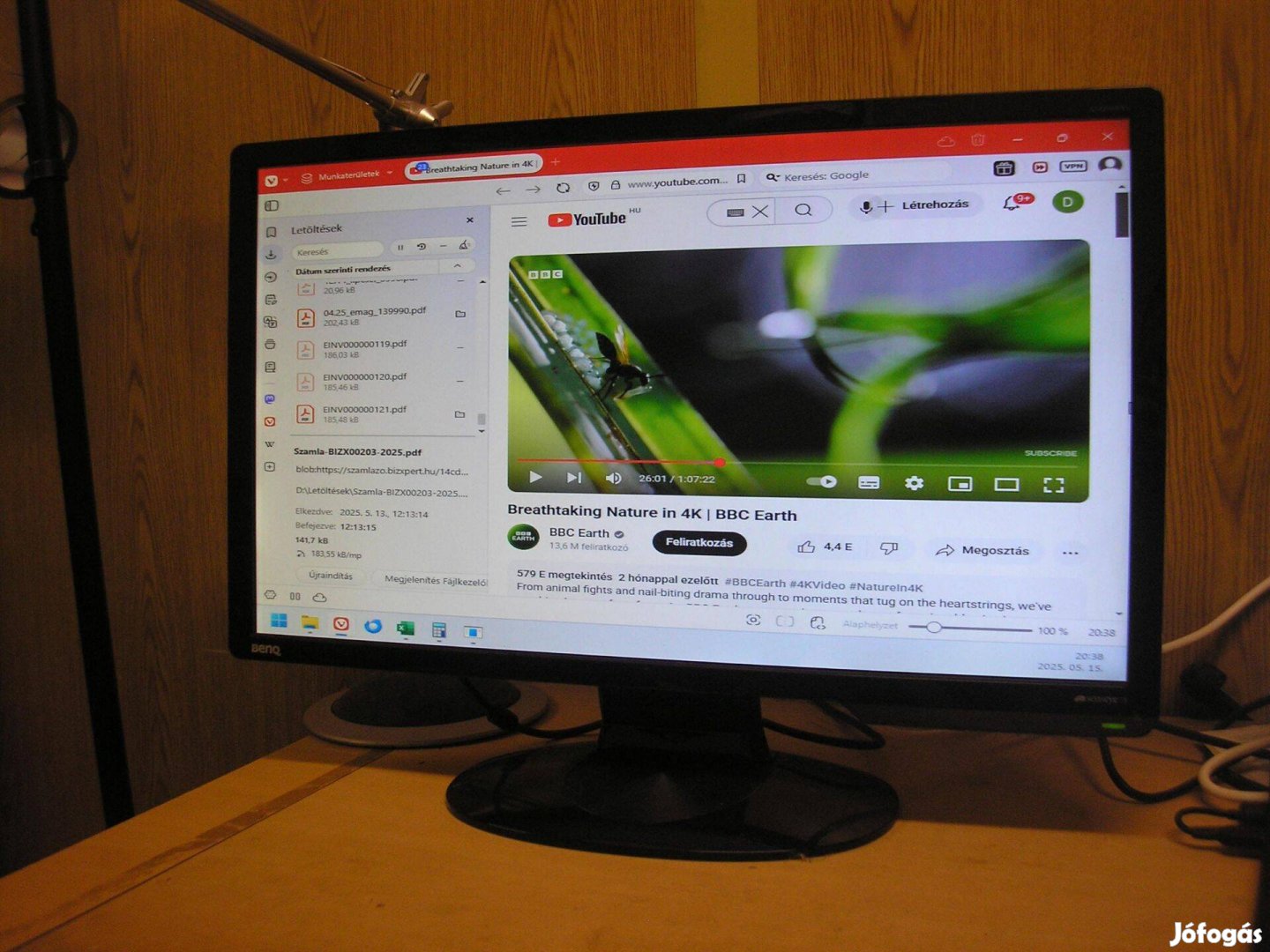 11707 Benq G2420Hdbl LED monitor 24" fullhd DVI VGA 5ms 1920x1080