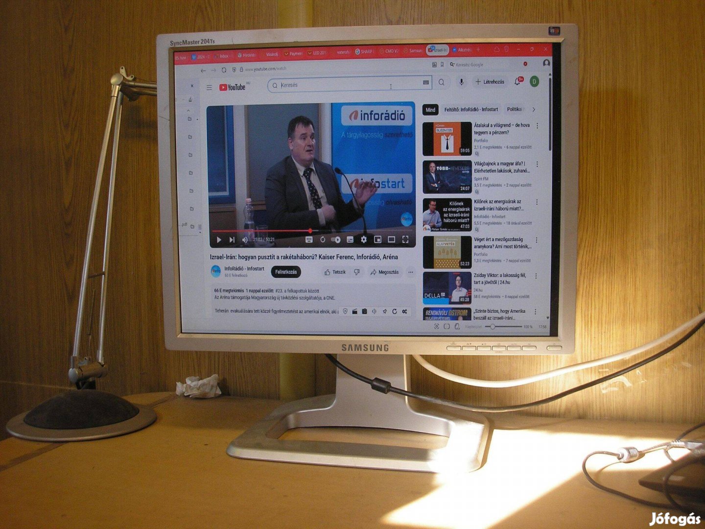 11809 Samsung BR20CS 204TS A 20" 4:3 LCD stúdió monitor 1600X1200 VGA