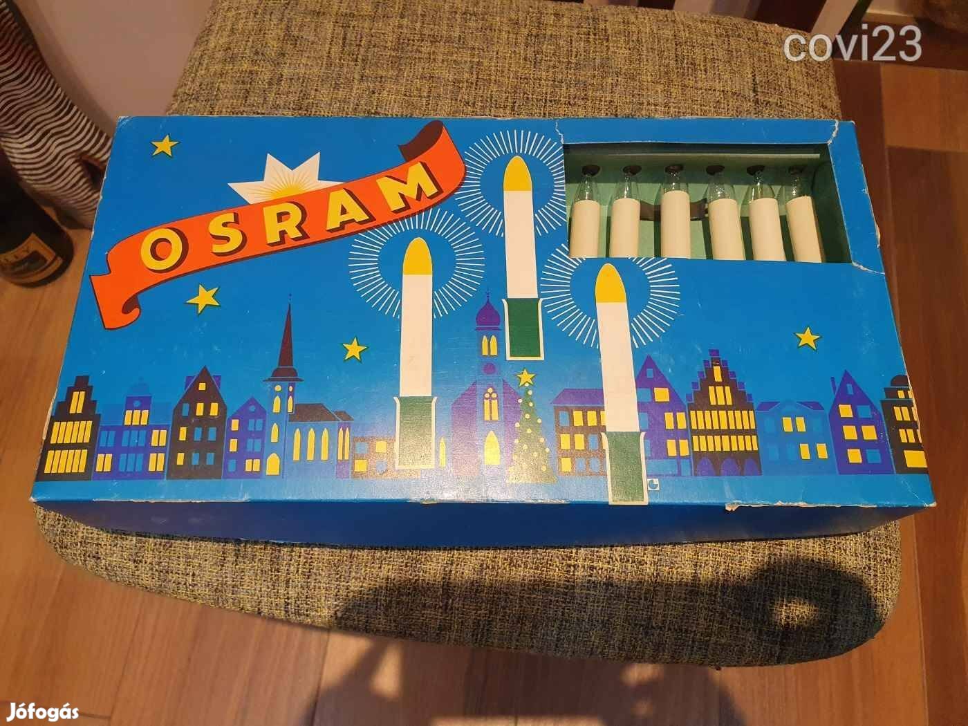 11 Retro osram karácsonyi gyertya izzókkal égősor fényfüzér izzósor