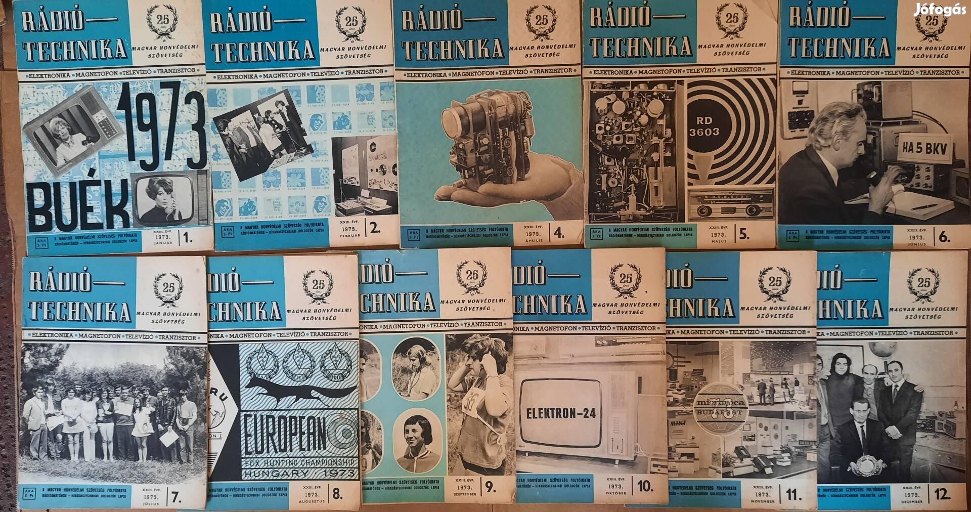 11 darab 1973-as Rádiótechnika újság eladó 