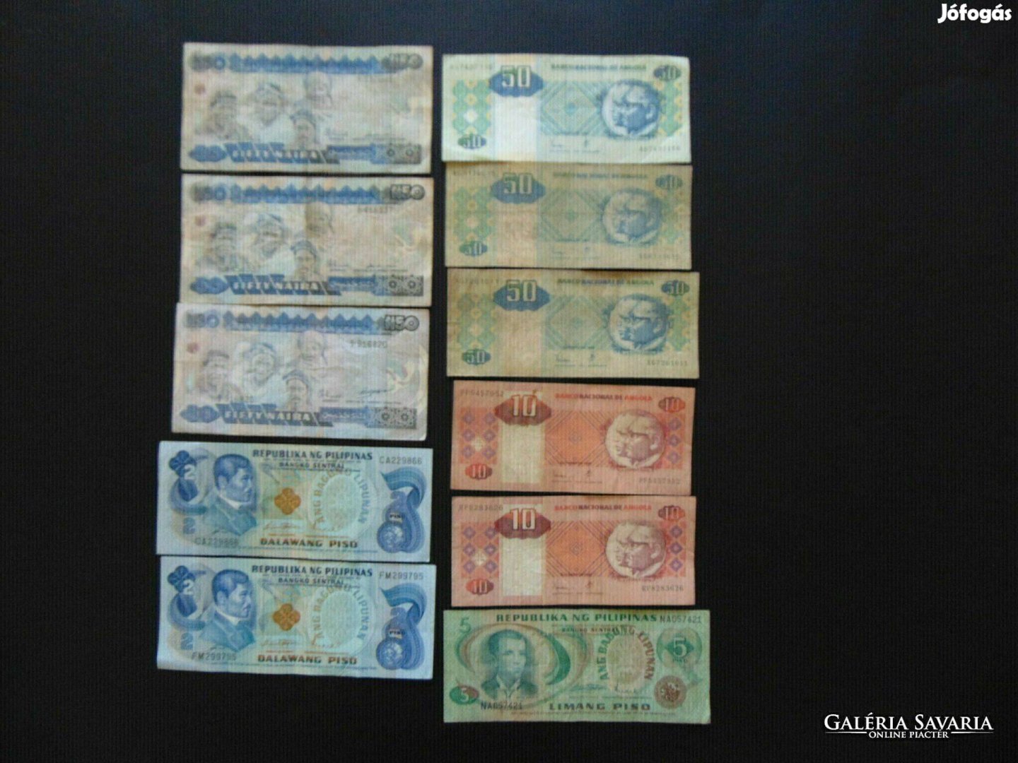 11 darab külföldi bankjegy vegyes csomag