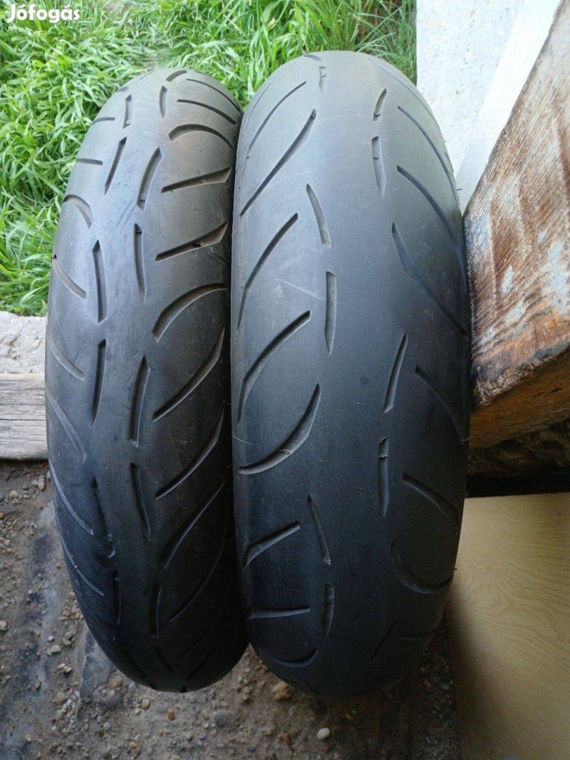 120/70-17 és 150/60-17 vagy 160/60-17 jó állapotú motorgumik szettben