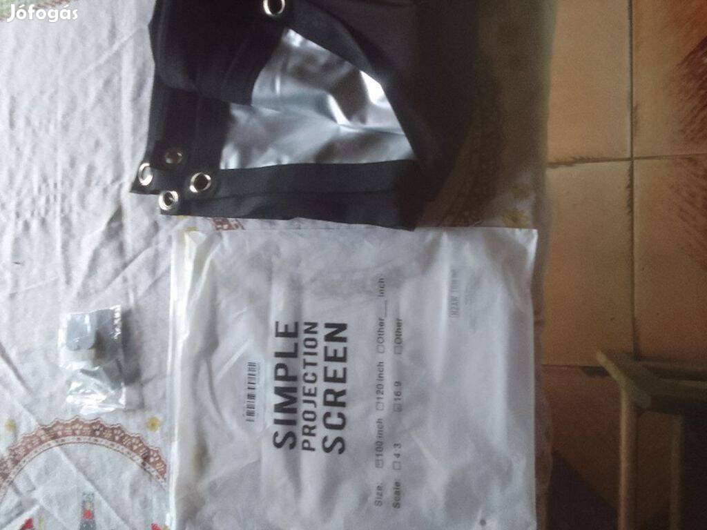 120 vetítő vászon, fémes magas gain - Új