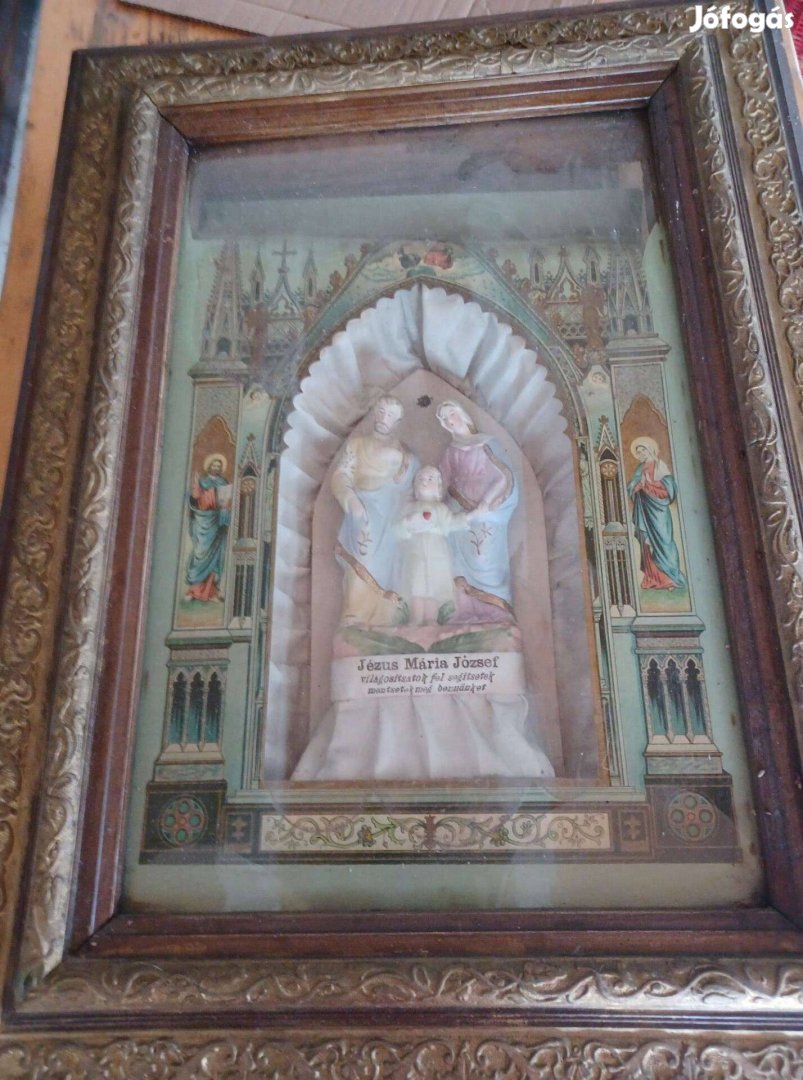 120 éves szentkép Maria,Jozsef, Jezus