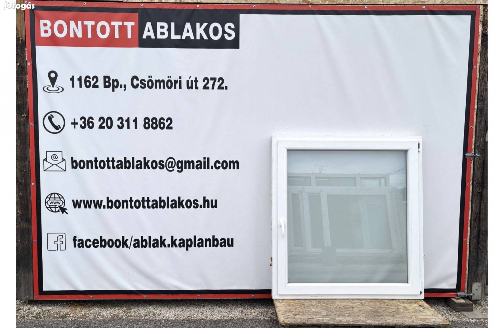 120x140 cm közeli!! méretű bontott műanyag egyszárnyú bukó-nyíló ablak