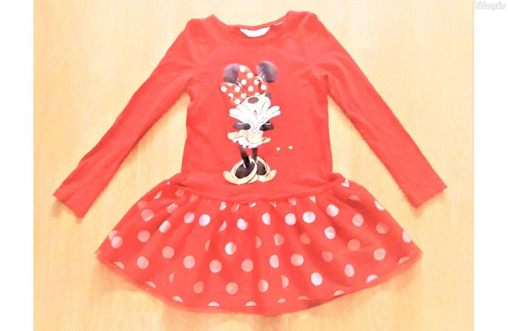 122/128 Újszerű 1kéz H&M cuki Disney Minnie egeres tüllszoknyás ruha