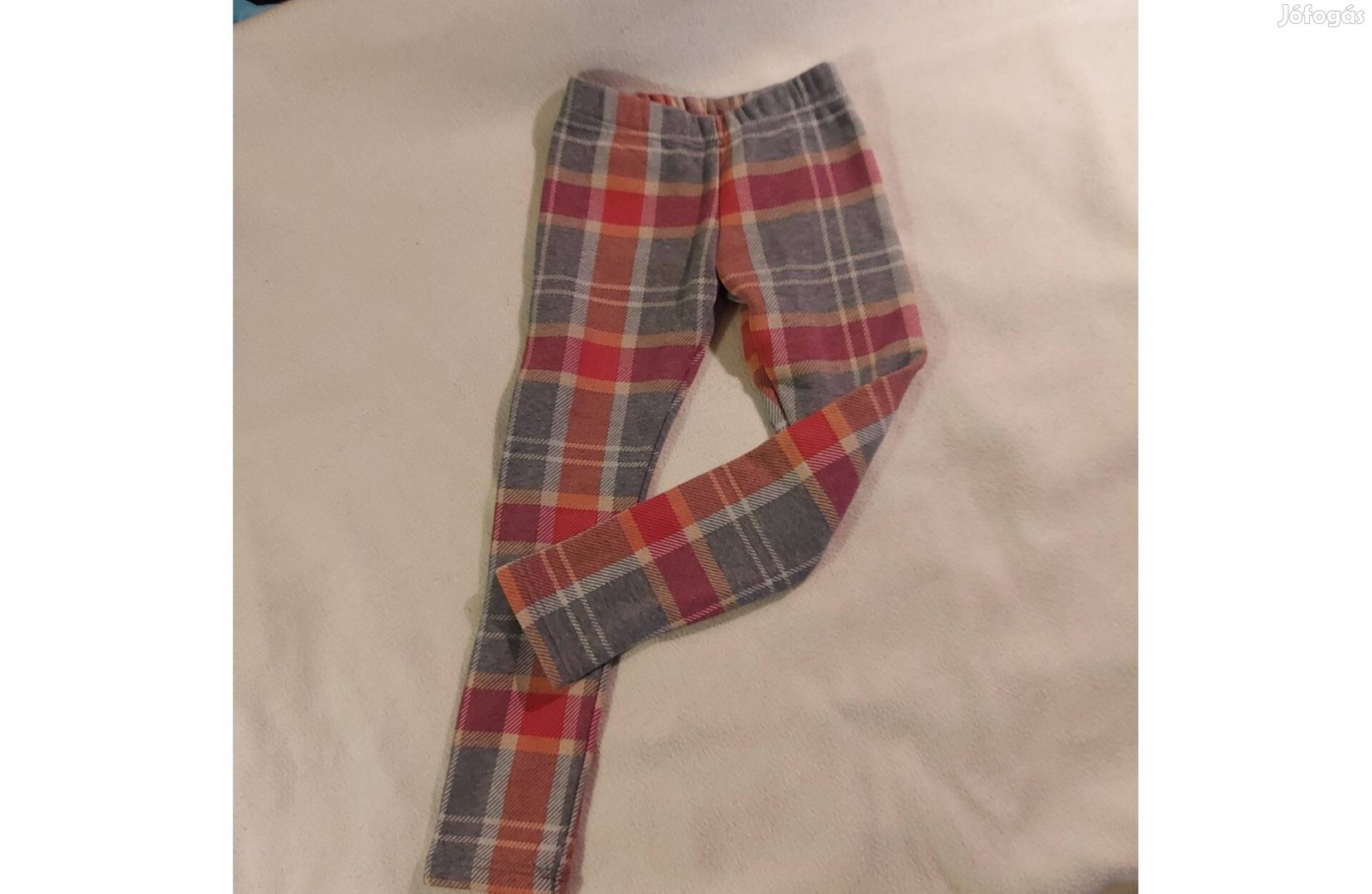 122-es méretű, plüss anyaggal bélelt kislány leggings