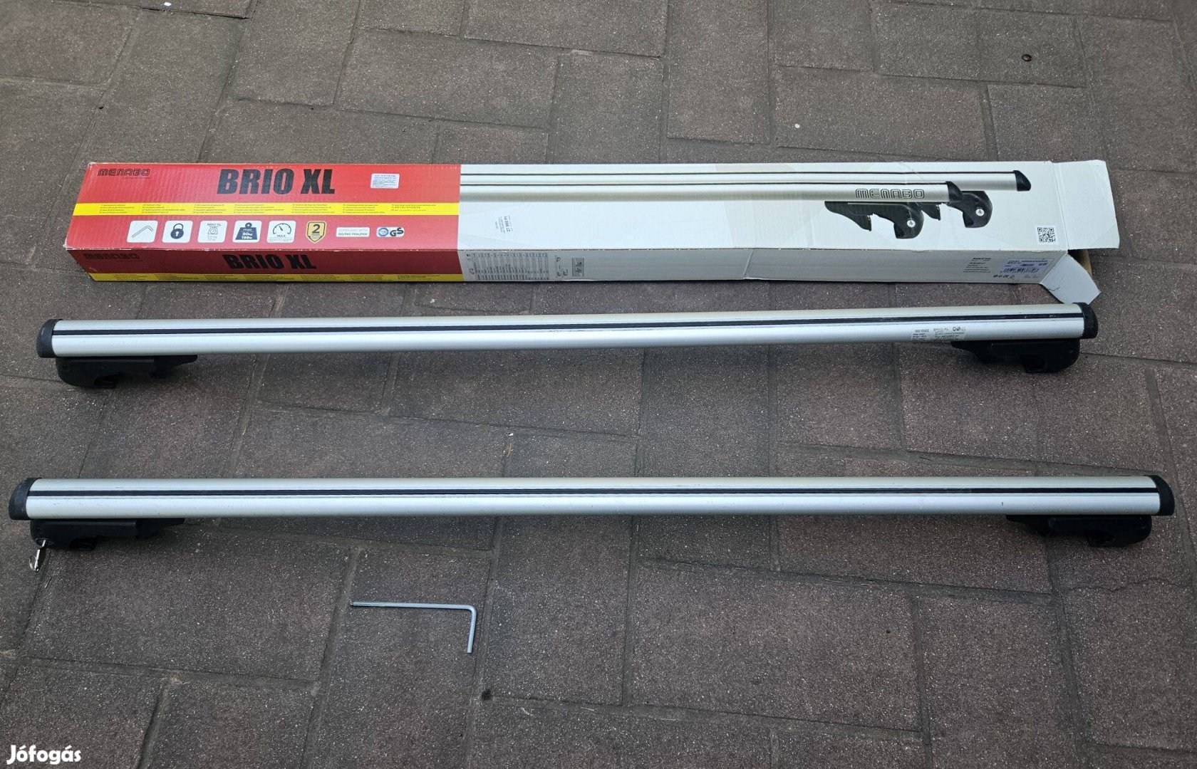 123cm széles XL univerzális tetőcsomagtartó, biztonsagi zárral