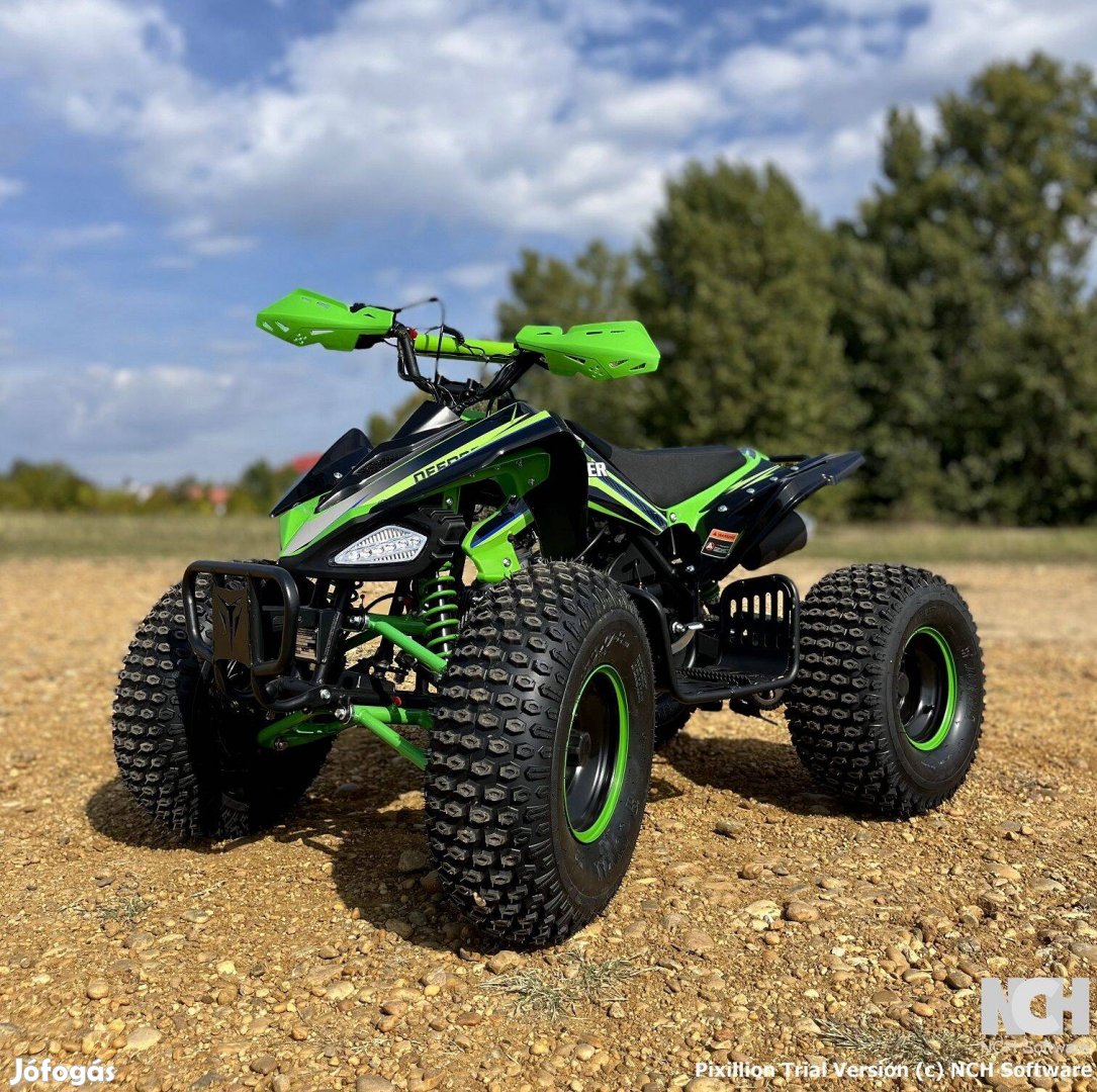 124cc ranger gyerek quad raptor forma automata gyermekjármű zöld