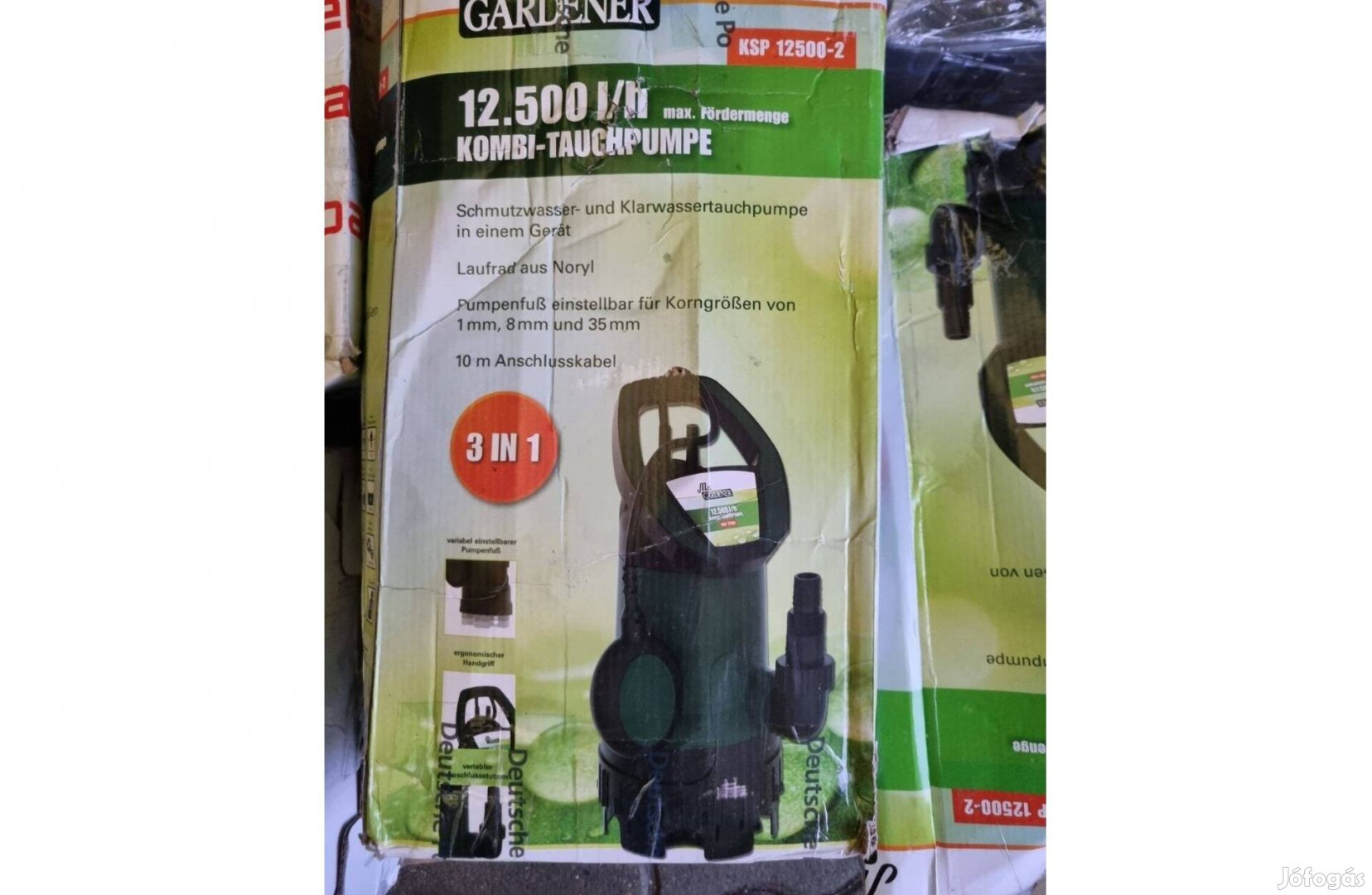 12500L/h teljesítménnyel szennyvíz szivattyú, merülő búvárszivattyú