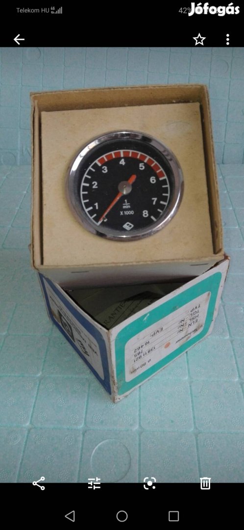 125-250 TS MZ Fordulatszám óra ( (Eredeti/Gyári új) DDR