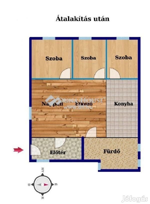 127 nm-es ház eladó Kisbér