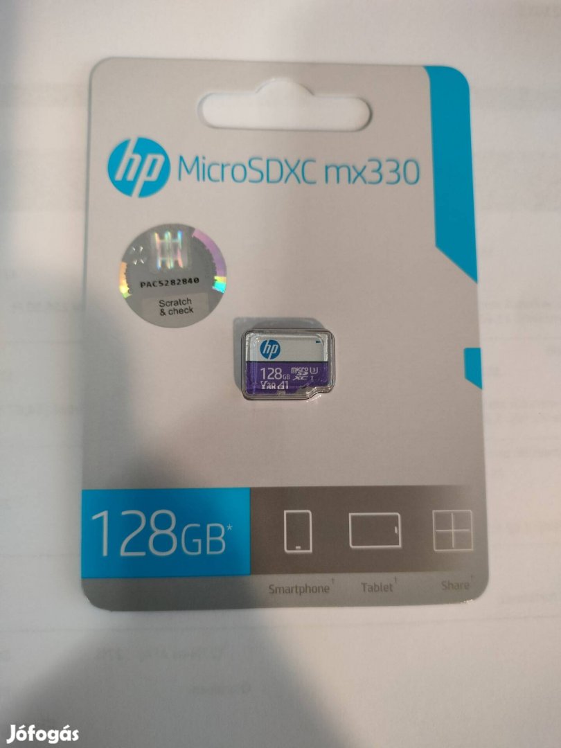 128GB HP memóriakártya Microsdxc V30 U3 új 