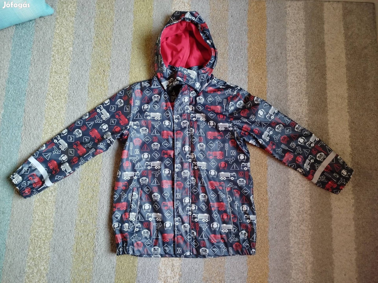128-as esőkabát, átmeneti dzseki, vékonyan bélelt 128