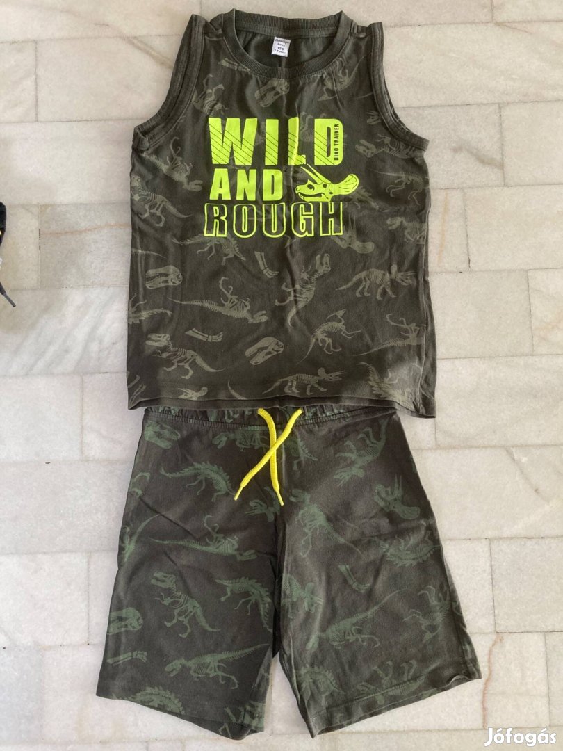 128-as rövidnadrág trikó dínós együttes eladó