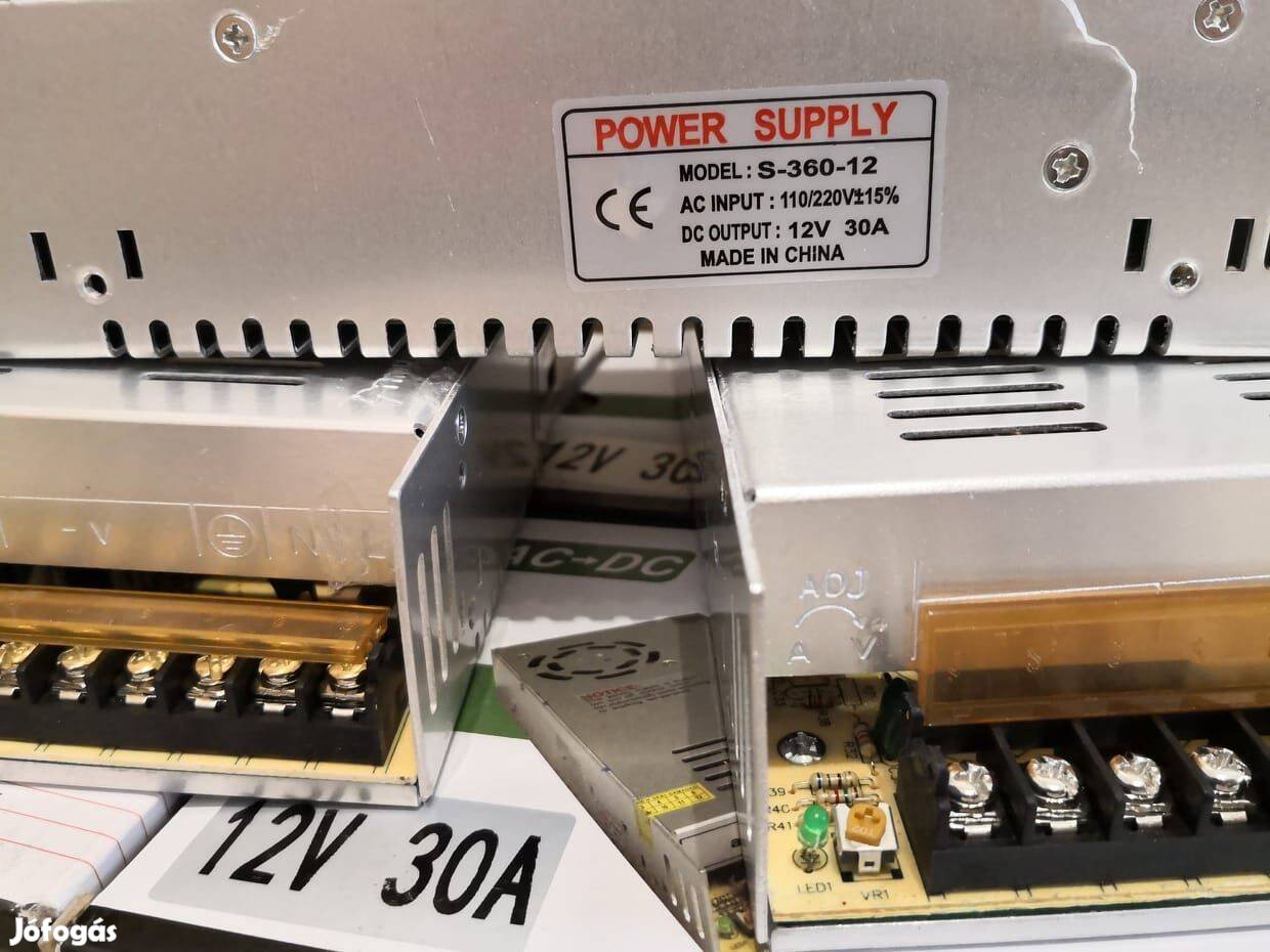 12V 30A adapter tápegység Új! 360 Watt a legjobb áron