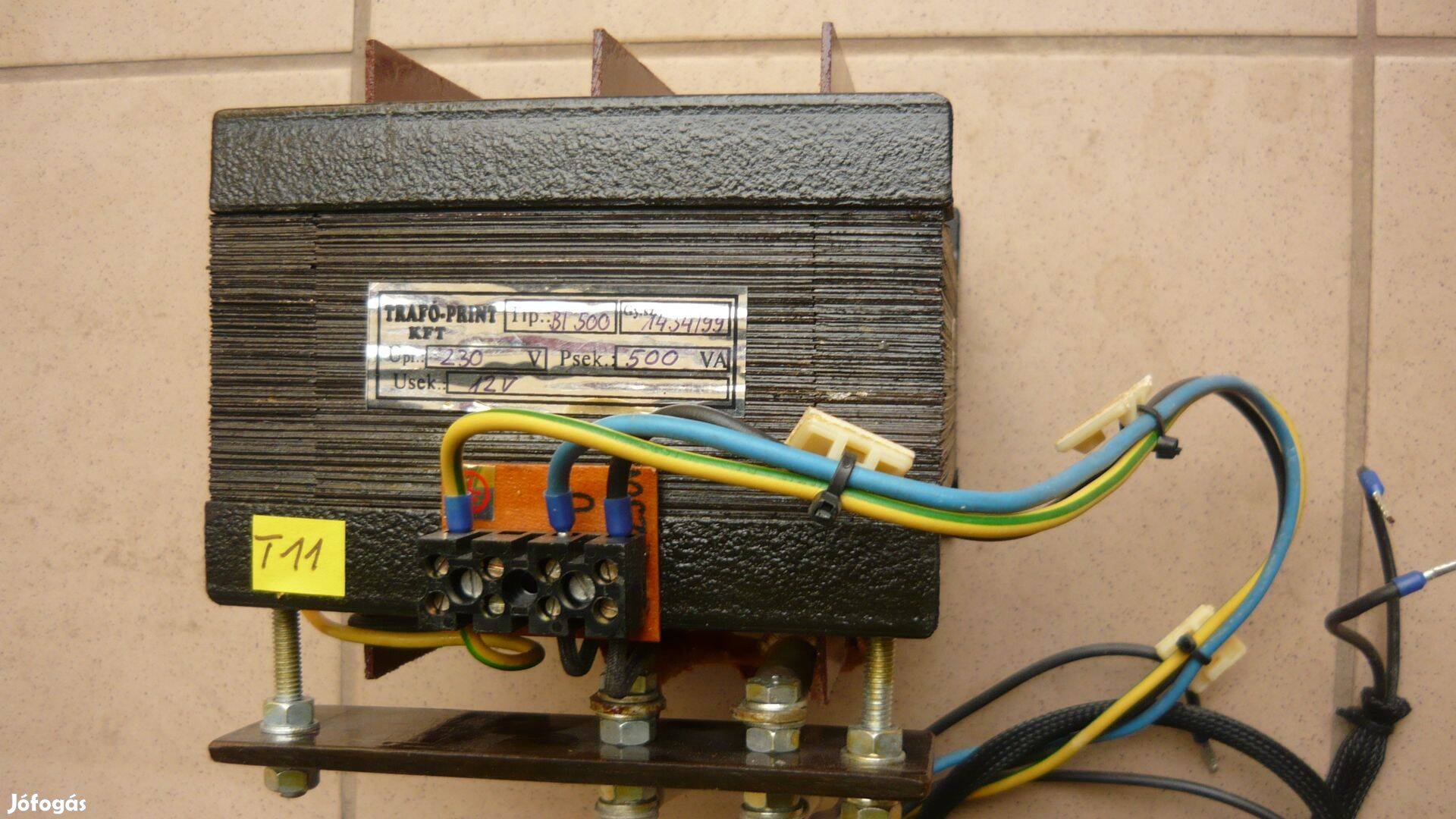 12V 500VA Vasmagos-trafo Max40A leadásra is képes-