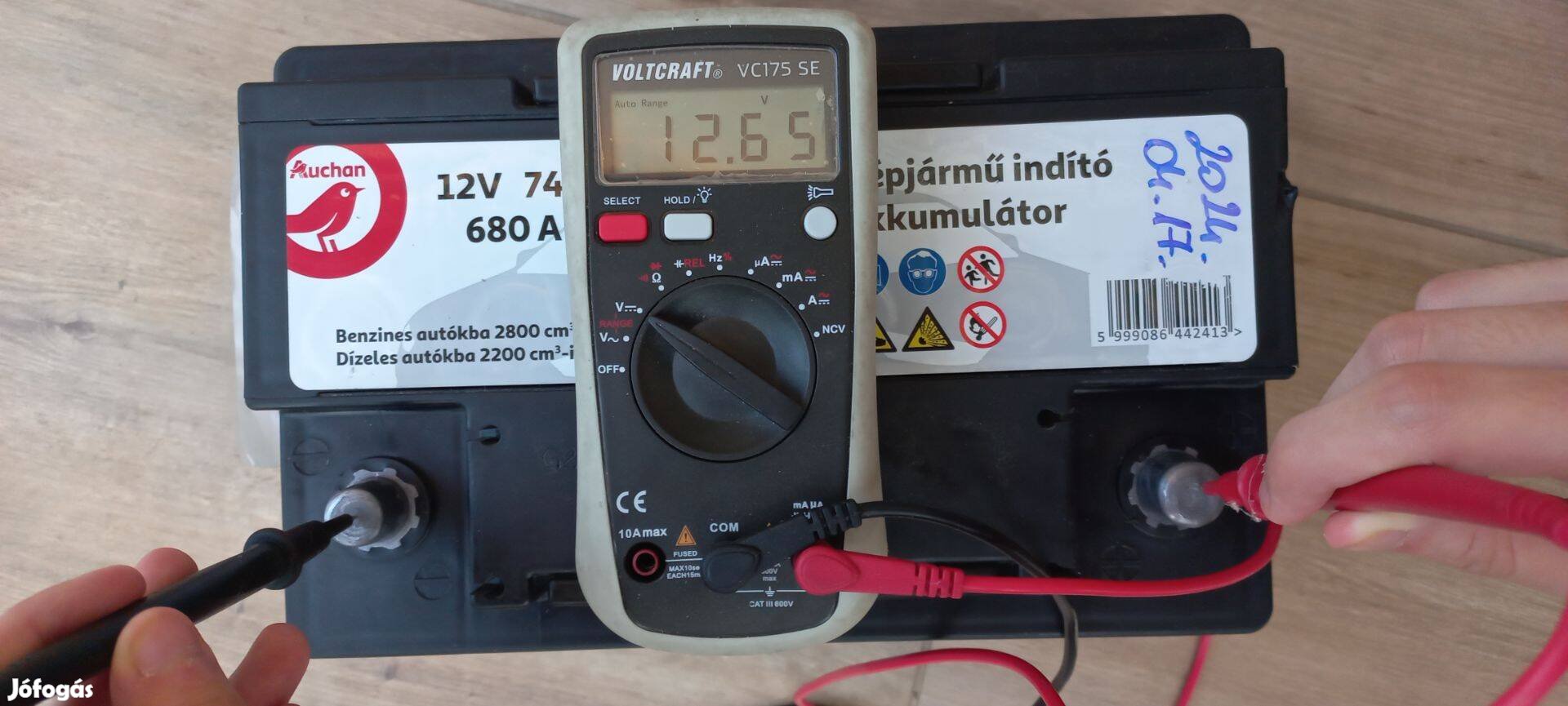 12V 74AH 680A Akkumulátor eladó!