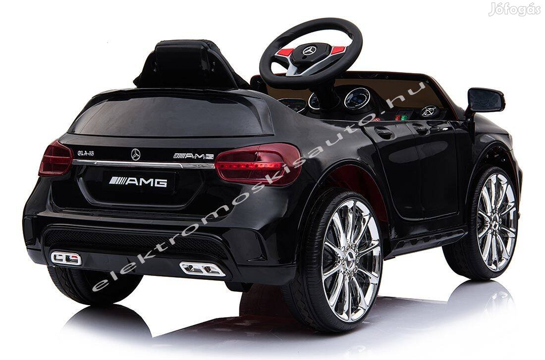 12V-os Mercedes Benz GLA 45 AMG fekete elektromos kisautó - Akciós!