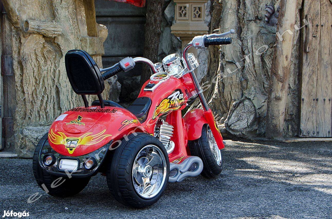 12V-os piros egyszemélyes Chopper elektromos kismotor