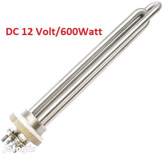 12Voltos DC 600W-os 1"-os csatlakozású Saválló fŰtőbetét (4364)